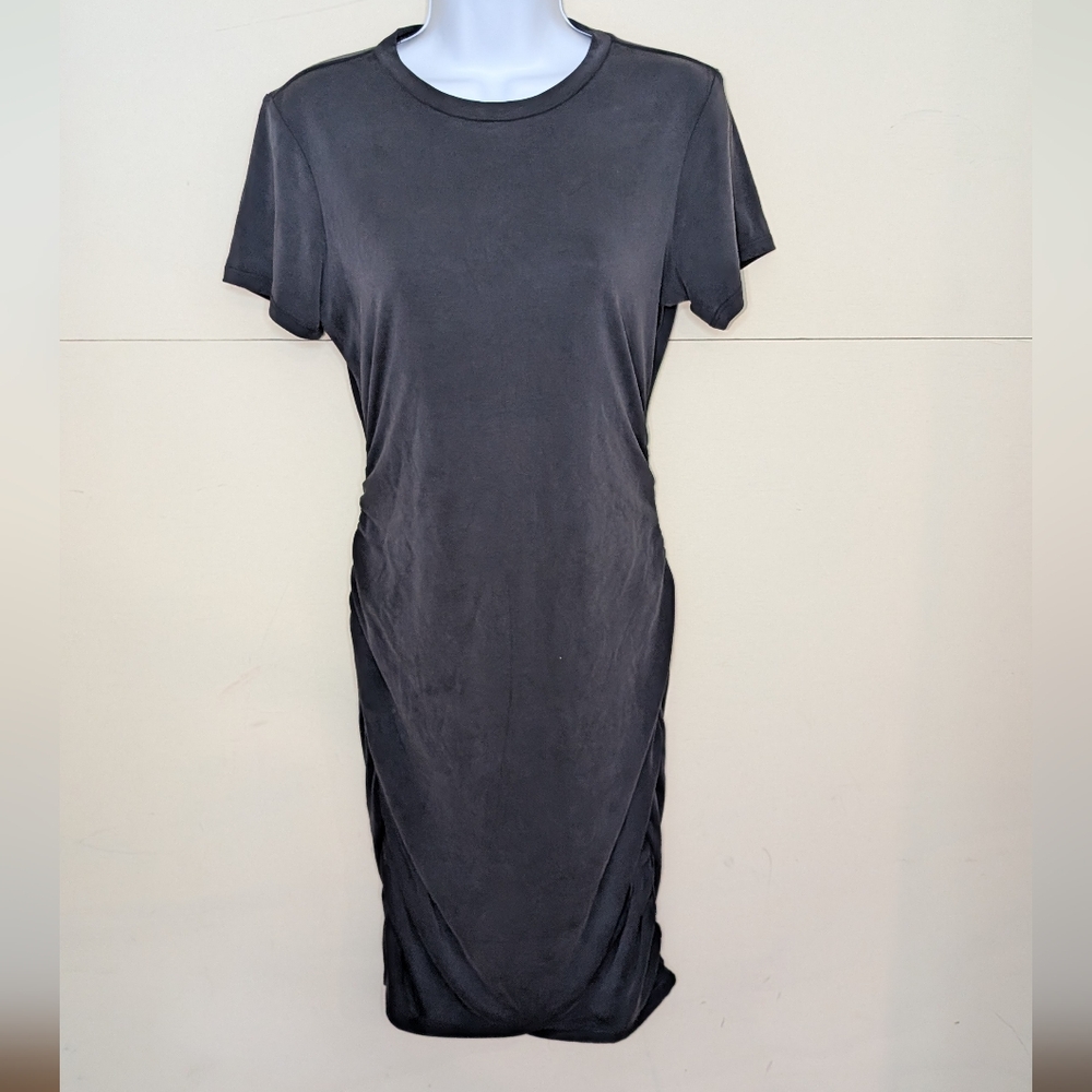 Express Short Sleeve Body Con Dress Mid Length